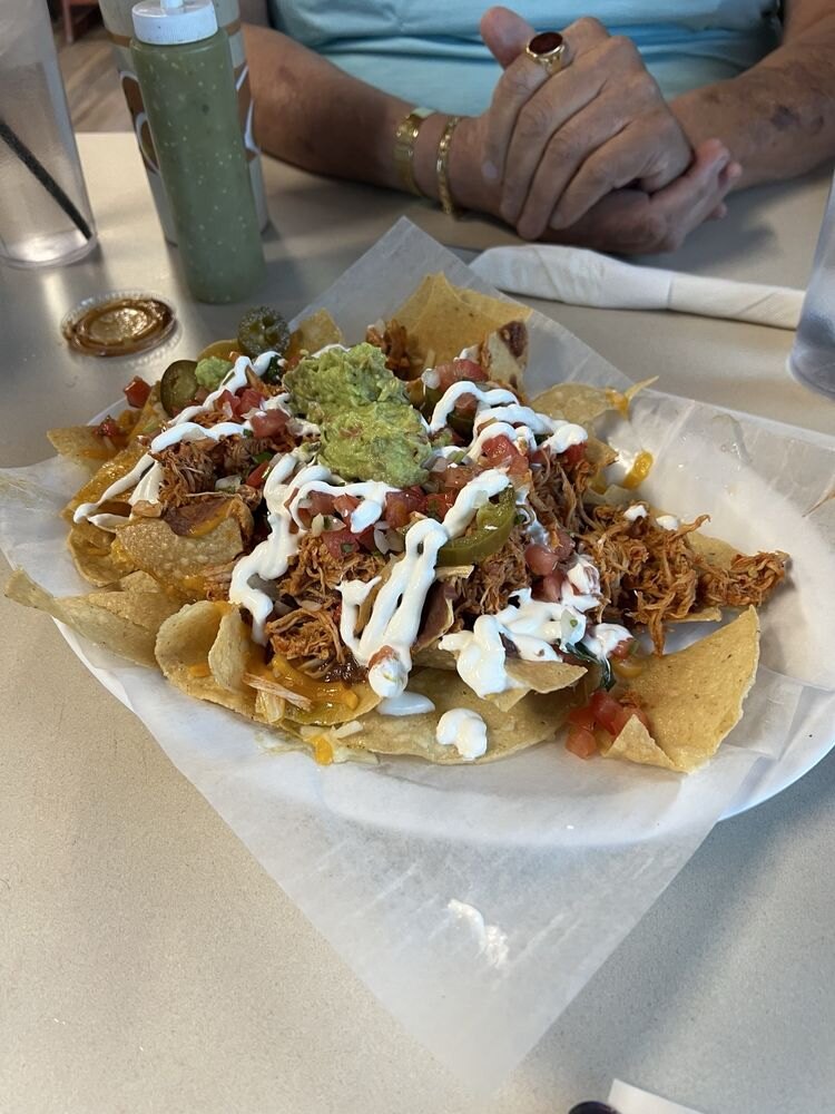 Beef barbacoa nachos